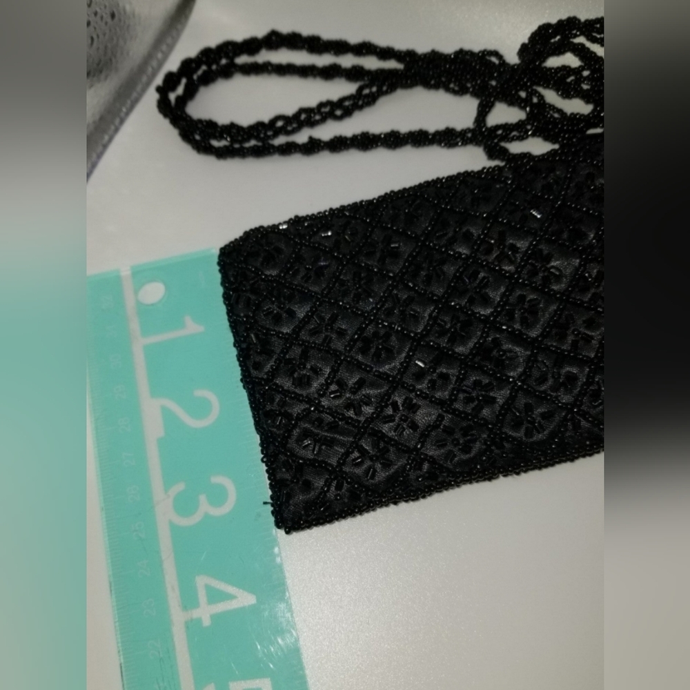 Small Beaded Crossbody Phone Pouch W/2 Openings - Picture 4 of 4